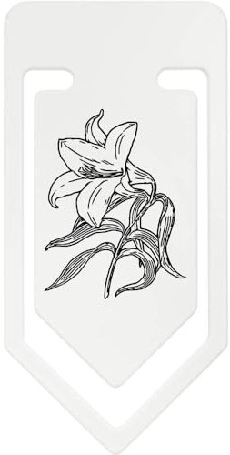 141mm 'White Lily Flower' Giant Plastic Paper Clip (CC00085361)
