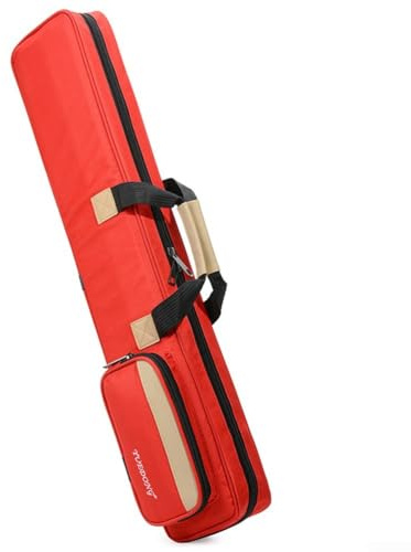 Protective Soft Case for Flute, Lightweight Bag for Woodwind Instruments (Red)