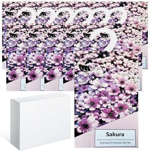 14pcs Profuma Armadio Vestiti, Profumatori Armadio e Cassetti, Profumatore Auto, Profumo Aromi Sacchetti Lavanda Profumati per Armadio Cassetti Armadietti, Scarpiera Deodorante Armadio (sakura)