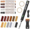 Herenear Kit Riparazione Parquet, Kit Riparazione Legno Ripara Parquet, 12 Colori Stucco con Strumento di Fusione per Parquet Ripara Graffi Macchie, Buco, Ritocco Legno