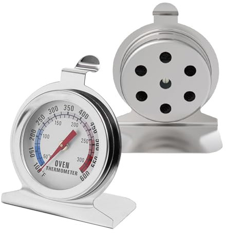 yolzhxe Termometro da Forno, Acciaio Inox Oven Thermometer Appeso, Termometri da Cucina Forno con Quadrante, Misurazione Temperatura Portata 50°C- 300°C, per Cuocere, Cucinare e Grigliare