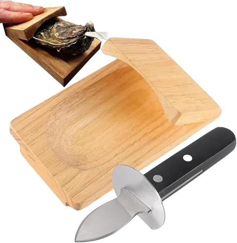 Generico Kit Apertura ostriche, apri ostriche, coltello apri ostriche, oysterclamp, attrezzo per Aprire Le ostriche, Coltello ostriche, Ferma ostriche, Morsetto per sgusciare Le os