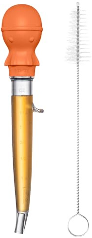 U-Taste Vinklad Stekspruta Stor Tritan Kalkonfettpipett (1,5 OZ, Orange)