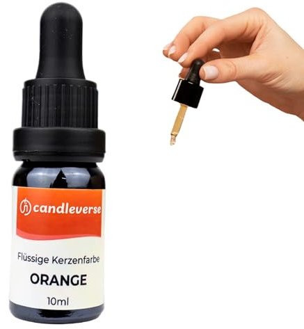 Candleverse Premium Flüssige Kerzenfarbe [Orange] | Hochkonzentrierte Farbe für DIY Kerzenherstellung | 10ml Flasche