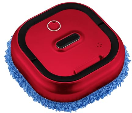 Mop per Pavimenti, Lavasciuga Elettrica, Mocio Elettrico Senza Fili, Pulizia Leggera Quotidiana, lavapavimenti a Batteria Ricaricabile, Scopa elettrica Senza Fili per la Pulizia della casa,Rosso