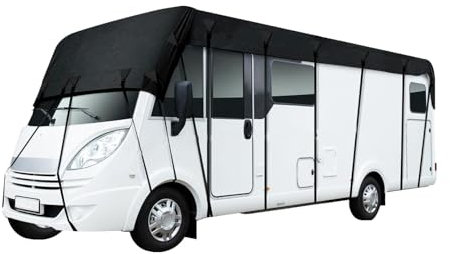 iDMRURvm Wohnwagen Abdeckung Wohnwagen Schutzhülle Wohnwagen Wohnmobil Schutzdach Dachschutzplane Abdeckung Schutzhülle 210D (6.5 x 3 m)