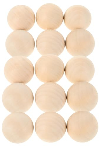 ARTSEWPLY 15pièce Boules De Stickhandling Bois Dur pour Entraînement De Hockey Au Sol Équipement De Pratique pour Compétences De Dribble Et Exercices De Manipulation De Balles
