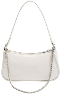 Women Fashion Small Shoulder Bag PU Leather Leisure Hobo Bags Purses and Handbags (Off White)