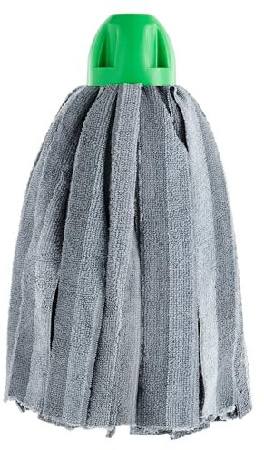 MAYA Fregona MAX Pro Tiras. Limpieza para Todo Tipo de Suelos. 100 % Microfibra. Super Absorbente y No Raya. Rosca Universal. Pack de 1 Fregona (Verde)