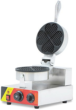 NP-609 Macchina per Waffle a Forma di Cuore Commerciale, Antiaderente, Forno per Waffle a Forma di Cuore, Piastra per Waffle belgi