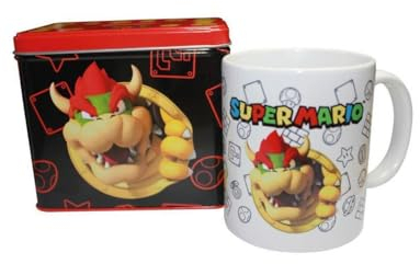 Nintendo Set Tasse + Spardose Bowser Super Mario Bros dekorativ, Mehrfarbig, einzigartig