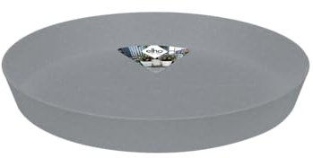 Elho Loft Urban Soucoupe Ronde 28 - Soucoupe pour Extérieur - Ø 27.5 x H 3.5 cm - Gris/Living Ciment