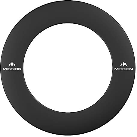 Mission Darts Pro Dartscheiben-Umrandung | einfarbig strapazierfähig | Schwarz