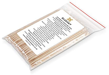 Bluesky 100 Wooden Cuticle Pushers Orange Wood Sticks, Double End, Nail Cleaner Tool, 11.5 cm/4.5 Inches