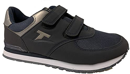 TIGLIO 9103 Blu Scarpe Sportive Uomo Doppio Strappo Regolabile Tomaia Superiore in Tessuto Traspirante Ideali Anche per Riabilitazione