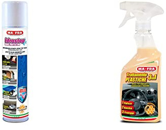 Ma Fra, Idrostop, Spray Impermeabilizzante per Tessuti &, Trattamento 3in1 Plastiche, Pulisce