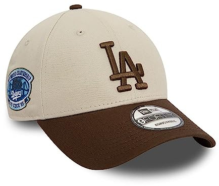 New Era LA Basecap Los Angeles Dodgers Sidelogo 9Forty Cap verstellbar beige braun - One-Size