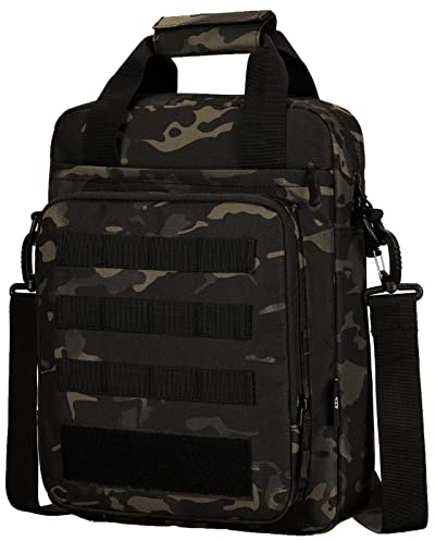 Taktische Aktentasche Umhangetasche Messenger Bag Schultertasche Utility Tragetasche Kleine Herrentasche Kuriertasche Heavy Duty MOLLE Handtasche Crossbody Tasche für Arbeit, Reisen, Camping, Outdoor