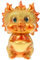 Amosfun Figura de Dragón Chino Dorado 2024 - Año del Dragón Estatua Mini Animal del Zodiaco Feng Shui - Decoración de Mesa para Oficina y Hogar 9 Cm