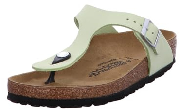 BIRKENSTOCK Gizeh (Pelle Donna) - Sandalo Infradito da Donna, Faded Lime, 8 US