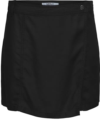 ONLY Onlaris Life MW Skort CC Wvn Gonna Pantalone, Nero, M Donna