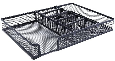 Zoeyilan Schreibtisch-Schubladen-Organizer, Netz-Schubladen-Organizer, Metallgitter-Trennwände, Schreibtisch-Organizer, verstellbares Fach, für Schreibtisch, Badezimmer, Küche, Make-up,