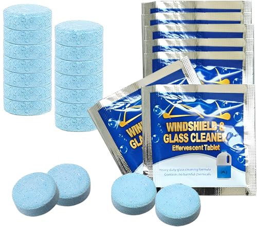 GZSYWZ 25 Pieces Windscreen Washer Tablets - Car Screenwash Wiper Cleaning Tablets, Screen Wash Tablets for Cars Windshield Glass Kitchen Windows Cleaning Concentrated Solid Fluid Detergent Tablets