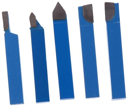 FONDOTIN 5 Piezas Herramientas Torneado Metal con Carburo Tungsteno para Soldadura Torno Bricolaje