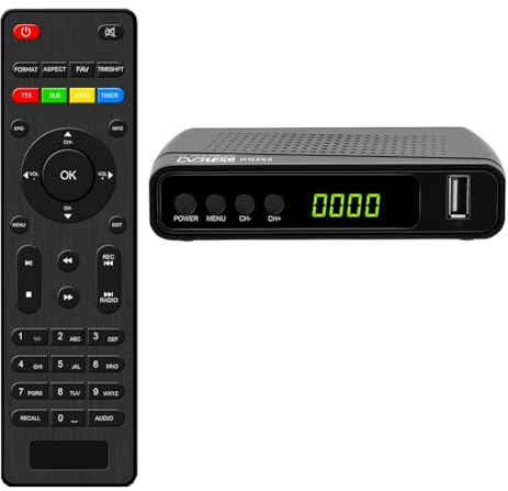Muuookka Récepteur TV Numérique 265 DVB-T2 Mini Ricevitore Digital Terrestrial DVB-T2 Set Top Box Prise EU