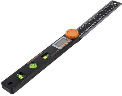 FOMIYES Righello Angolare Digitale 4 in 1 Display Lcd, Goniometro Elettronico Multifunzione per Lavorazione Legno, Strumento di Misurazione Angoli e Livelli, Leggero e Portatile