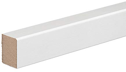 REESE | Vorsatzleiste Deck- Abschluss- Sockelleiste | MDF WEISS Folie | 20x15mm | 10 Stück | 23lfm