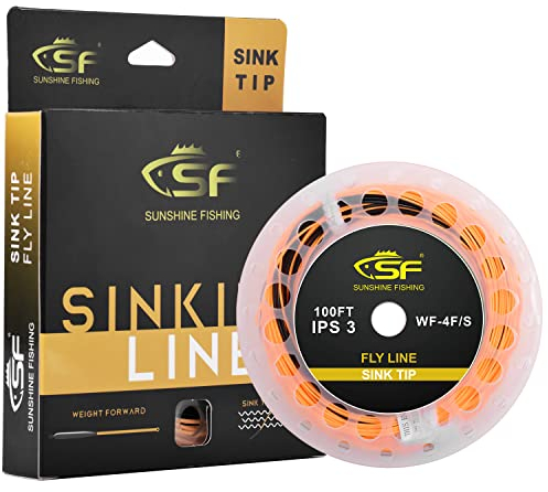 SF WF7F/S IPS3 Angelschnur, sinkende Spitze, sinkende Spitze, Orange/Schwarz