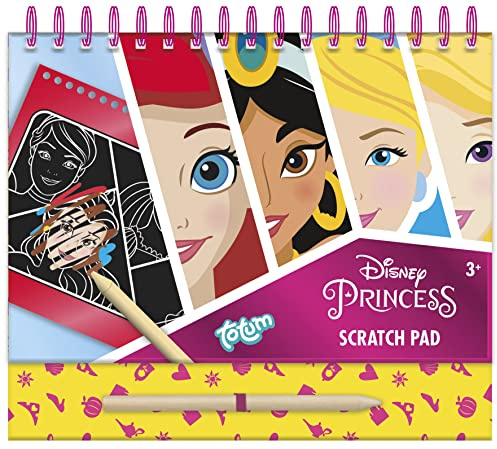 Disney Pincess Scratch Book: Scratch Book & Colouring Book with Stencils and Glitter Stickers with Disney Princesses such as Cinderella, Rapunzel, Belle, Activity Book for Home and Travel for Ages 3+