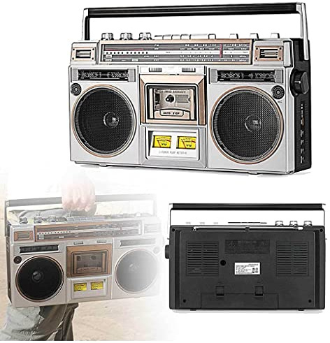 Lettore E Registratore Portatile A Cassetta Retrò Con Radio Am/Fm/Sw1-2 A Quattro Bande, Altoparlante Integrato, Jack per Cuffie Da 3,5 Mm, Supporto Ingresso SD/USB