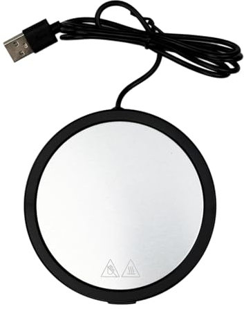 USB Coffee Mug Warmer, 10W Cup Warmer Mat Heater Pad with Non-Slip Base, Beverage Mug Heated Coasters for Desk Office Home Use(Black)