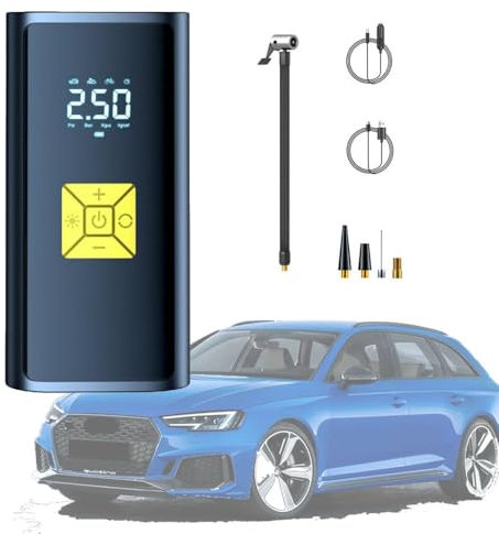 JianiStore Gonfia Gomme Auto Portatile per Range Rove(4seats) 2013-2017, Electric Air Compressor, con Autostop, con Display LCD e Illuminazione LED,Yellow