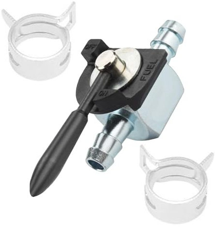 Vannes de coupure d'essence professionnelles de 6,35 mm avec 12 colliers de serrage en cuivre pour réparation de petits moteurs à usage quotidien valves d'arrêt pour moteurs