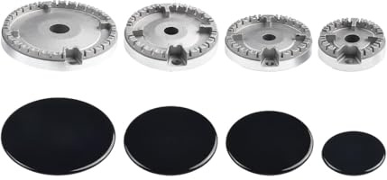 Spislock, universellt spislockset, ersättningssats för brännarkåor, det är en idealisk reservdel för många gasspisar och induktionshällar, 1 set (platt)