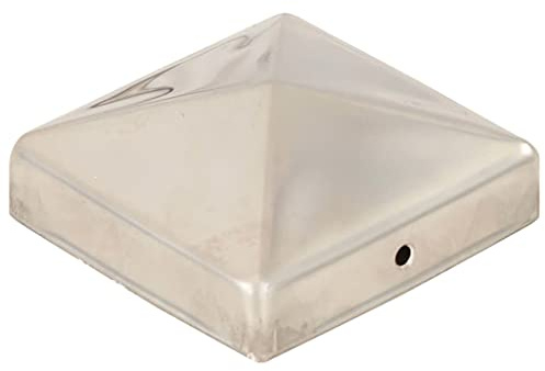 Genérico Tapas piramidales Postes Valla 6 uds Acero Inoxidable 81x81 mm,Bricolaje,Vallas de jardín,Accesorios para rejas y vallas-145486
