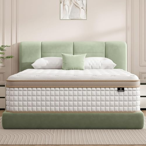 Queen Mattress, [Enhanced] 14 Inch Queen Hybrid Mattress in a Box With Gel Memory Foam & Independent Pocket Springs, Medium Plush, Pressure Relief, Strong Edge Support, 365-Night Trial, CertiPUR-US