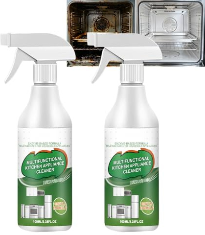 Enzym-skumrengöring för olika ändamål, kraftfull rengöringsspray köksredskap, ugnsrengörarspray, snabbverkande djuprengöringslösning för daglig hushållsrengöring. (2 st)