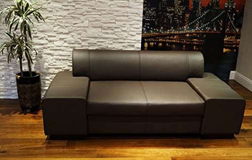 Quattro Meble Echtleder 2 Sitzer Sofa London Breite 190cm Ledersofa Echt Leder Couch große Farbauswahl !!!