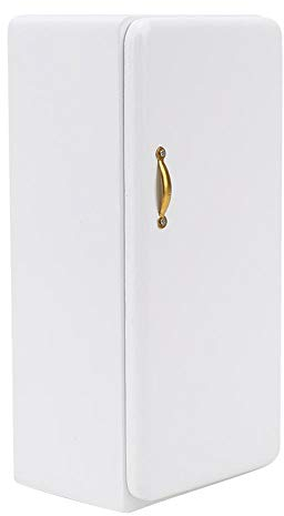 Mini refrigerador a Escala 1:12, refrigerador de Cuatro Capas de Madera en Miniatura simulado Alto Muebles de Cocina para decoración de Casas de muñecas(Mini refrigerador)