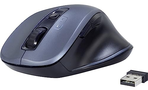 Renkforce Mouse ergonomico Bluetooth®, Radio Ottico Grigio 7 pulsanti 1600 DPI Ergonomico