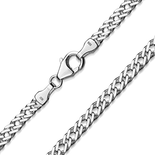 Materia Halskette Damen Silber 925 - Panzerkette 45cm 4mm breit K65-45