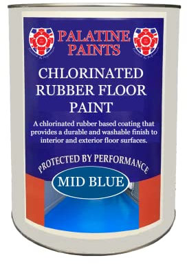 Palatine Chlorinated Rubber Floor Paint - Interior and Exterior Floor Paint - 5L (Mid Blue)