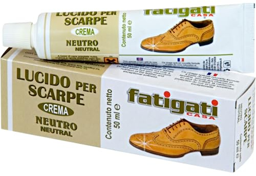 NARAMAKI® Lucido Per Scarpe in Crema Neutro - Polish Cream - Tubo da 50ml - Cura delle Scarpe