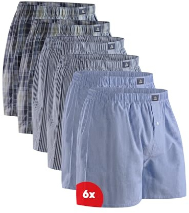 DANISH ENDURANCE Boxershorts i vävd ekologisk bomull, bekväm passform, för män, 4-pack och 6-pack