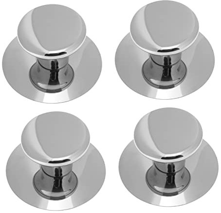 UTHCLO 4stücke Edelstahl Topfdeckel Knopf Einsetzbare Ersatzgriffe Für Kochgeschirr Hitzebeständig Einfache Installation Geeignet Für Töpfe Pfannen Und Mikrowellenabdeckungen