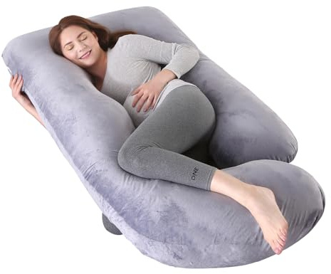 piorlado Schwangerschaftskissen, G-Form Körperkissen, Maternity Kissen für Seitenschläfer, Schwangerschaftskissen für Schwangere, Ideal zur Linderung von Rücken-, Bauch- und Hüftschmerzen (G Form)